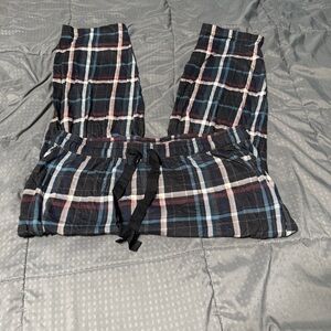 torrid sleep Pants Women's Size 1 1x Plaid Black Blue Red White 100% Cotton